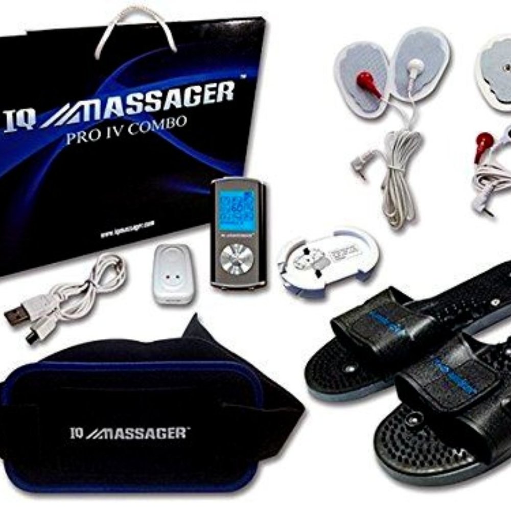 ~ Brand New ~  IQ Massager Pro IVs combo TENS & EMS Slippers & Belt kit
